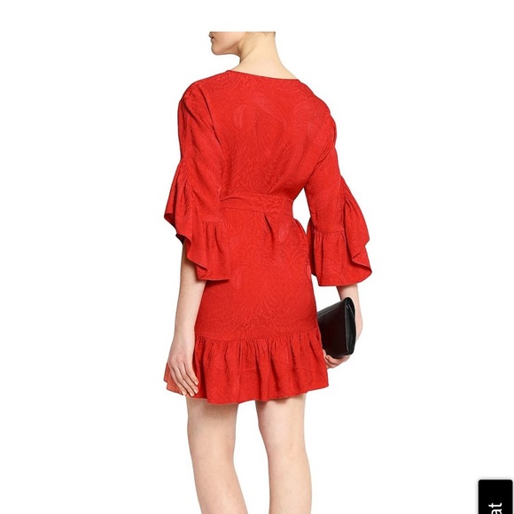 Maje red mini dress size xs or s size 1 - Picture 7 of 15